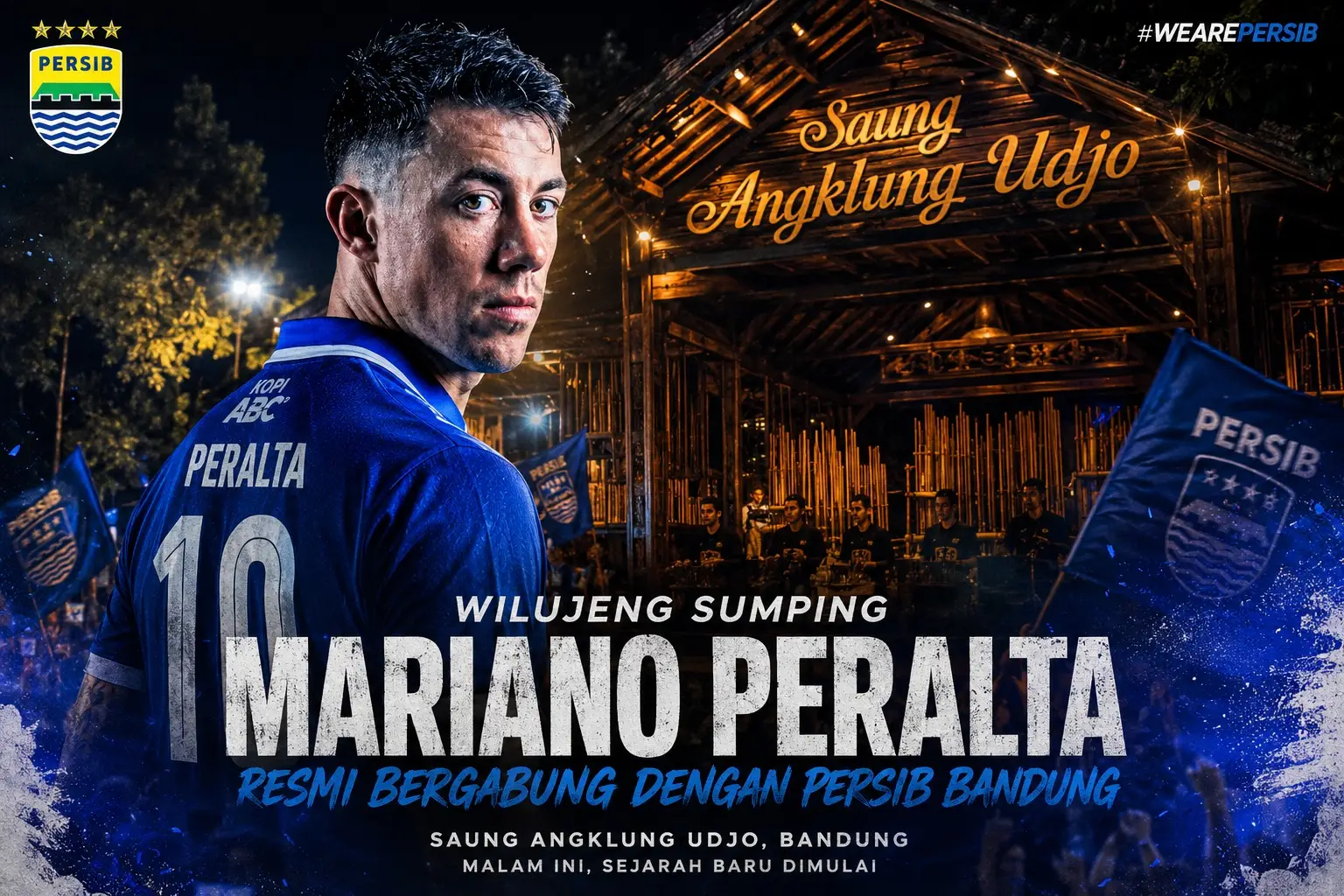 Akhirnya Mariano Peralta Resmi Bergabung dengan Persib Bandung! Saung Angklung Udjo Jadi Saksi Malam Bersejarah Bobotoh