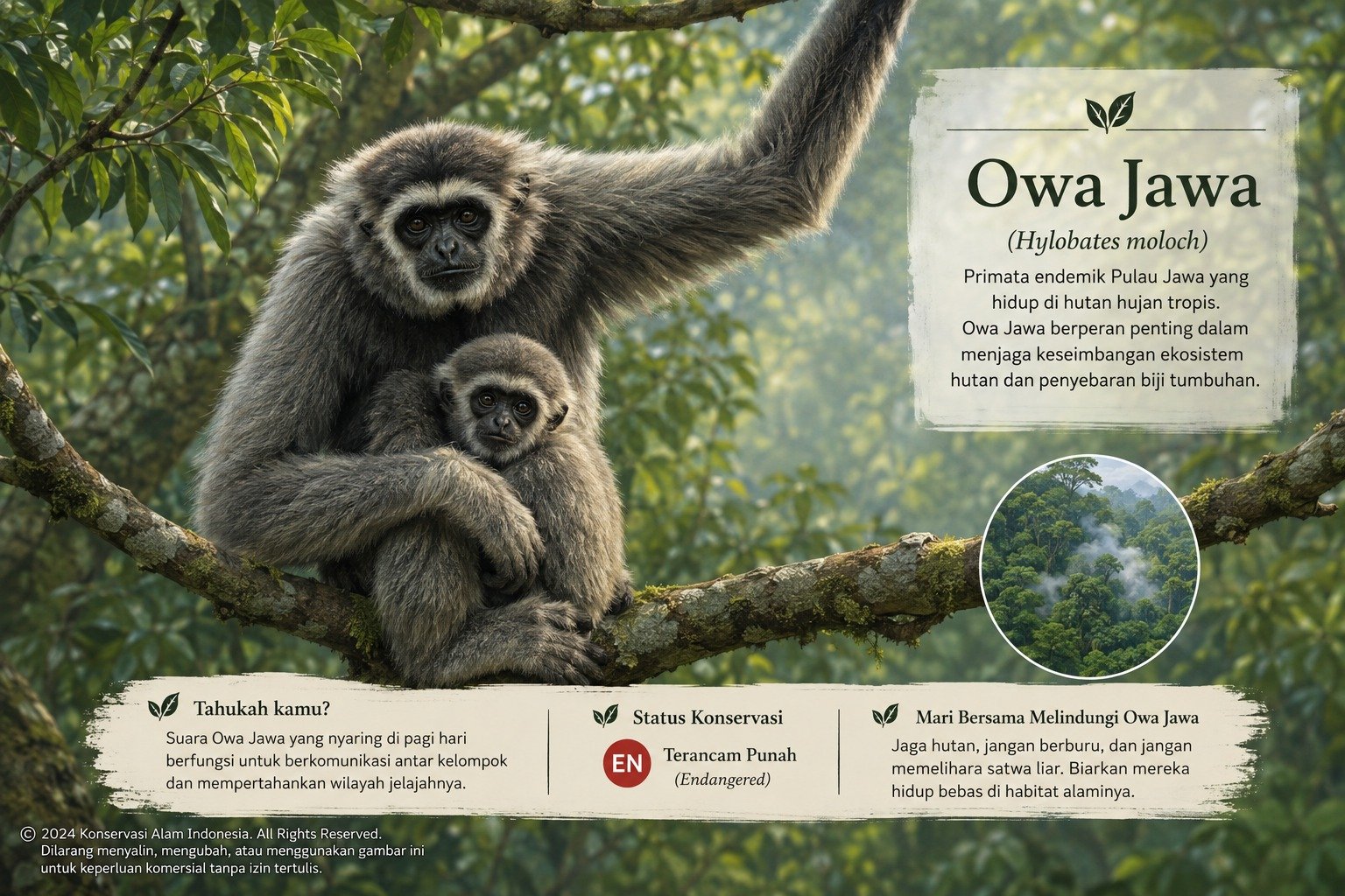 Owa Jawa, Primata Endemik Penjaga Hutan yang Terancam PunahOwa Jawa, Primata Endemik Penjaga Hutan yang Terancam Punah