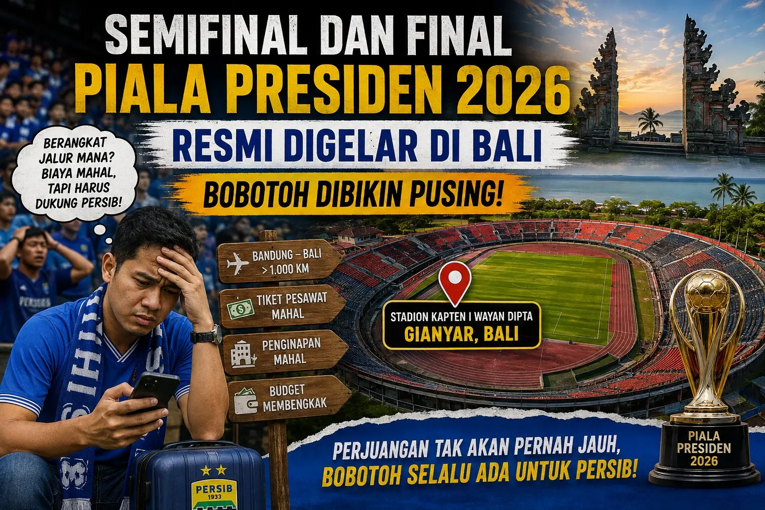 Semifinal dan Final Piala Presiden 2026 Resmi Digelar di Bali, Bobotoh Dibikin Pusing!