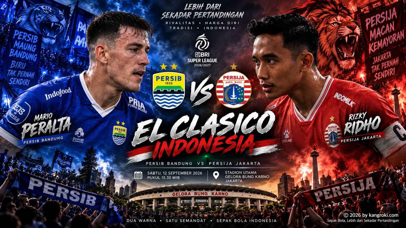 El Clasico Indonesia: Persib vs Persija, Pertarungan Harga Diri Biru dan Oranye di GBK